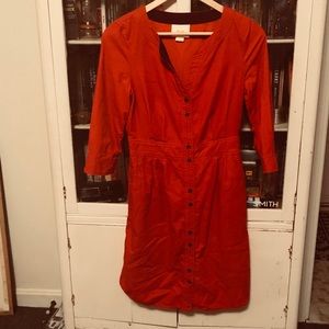 Maeve deep orange dress